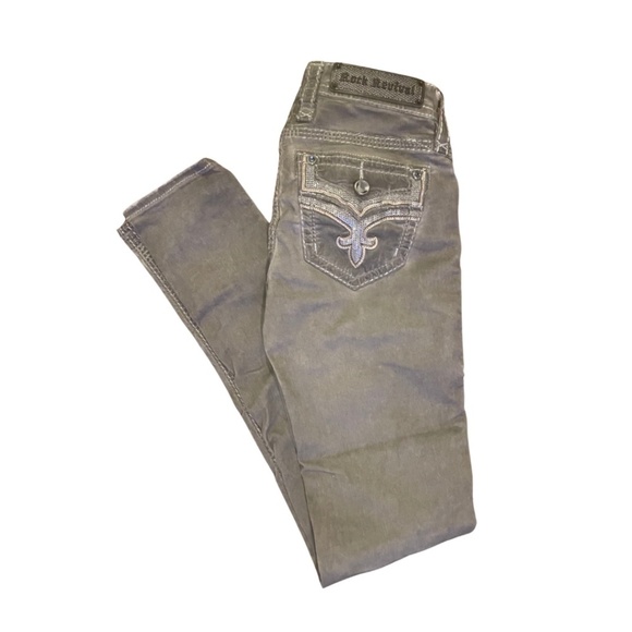 Rock Revival Gray Denim Skinny Jeans Women's - Picture 3 of 5